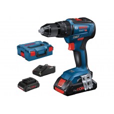 BOSCH GSB 18V-55 smūginis gręžtuvas - suktuvas 2x4 Ah L-Boxx